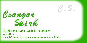 csongor spirk business card